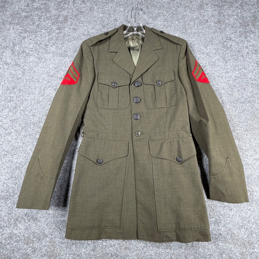 VTG‎ 1973 Vietnam USMC Service Alpha Dress Jacket Coat Sergeant Newell 73-C-0228